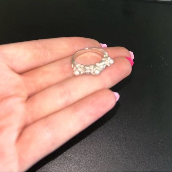💍Vintage Sterling Silver, Pearl Ring - Picture 3 of 3